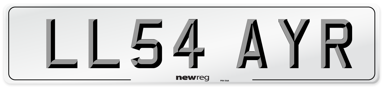 LL54 AYR Number Plate from New Reg